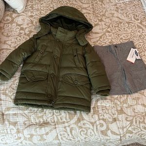 Gap Puffer Jacket (NWOT) and Old Navy boy shorts (NWT) bundle